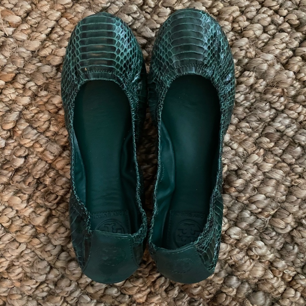 Tory Burch Eddie Ballet Flat in Malachite